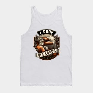 trucker gift,trucker dad gift idea,vintage gift for truck driver,husband trucker gifts Tank Top